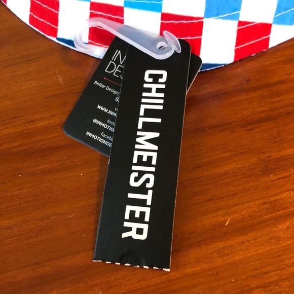 Chillmeister Hat One Size‎ Red White Blue Checkered Americana Bucket Stretchy - Picture 10 of 11